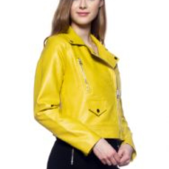 BRIGHT AND HAPPY FAUX LEATHER JACKET - Picture 2 of 3